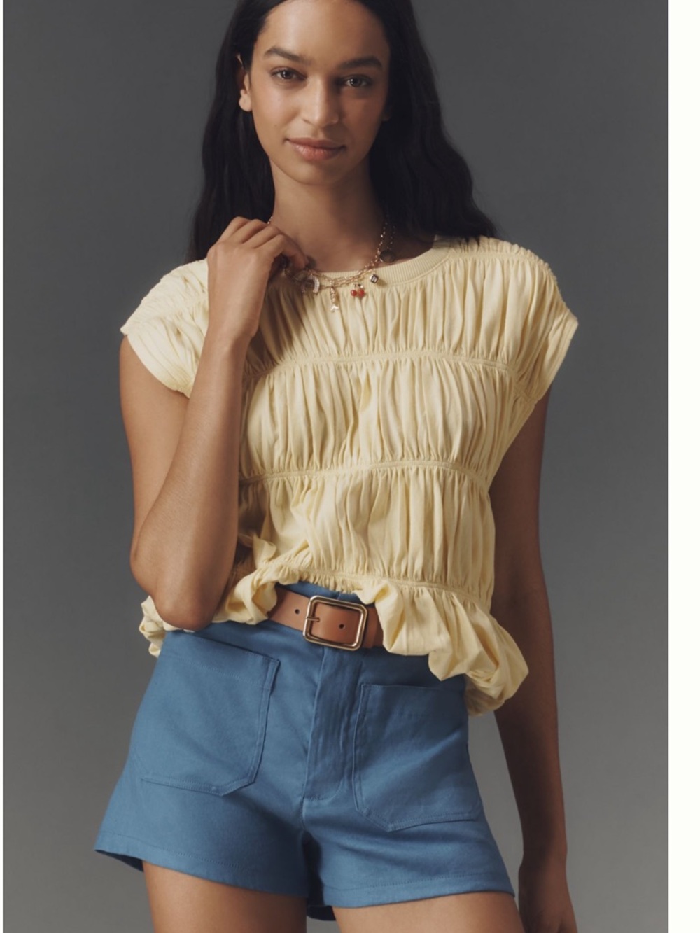 Nwt Maeve smocked bubble tee